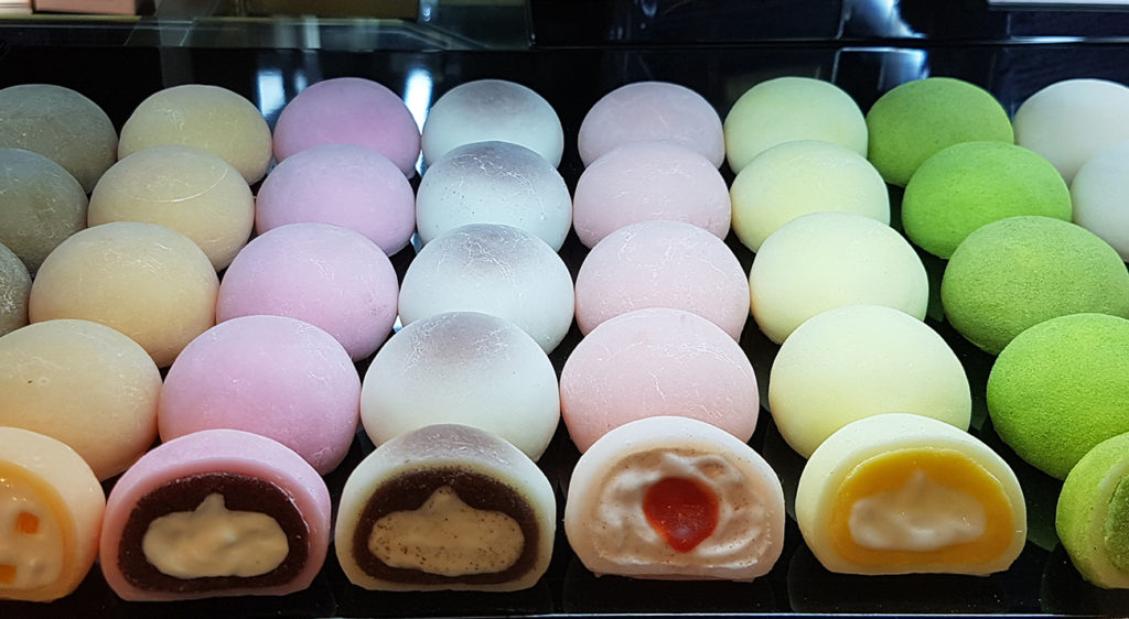 Japanese sweets and mochi flavors