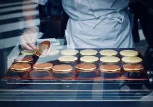 Dorayaki Japanese Pancakes Being Made