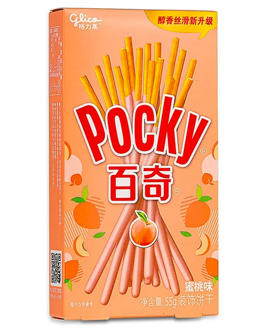 Peach Pocky Japanese Chocolate Japanese Snack